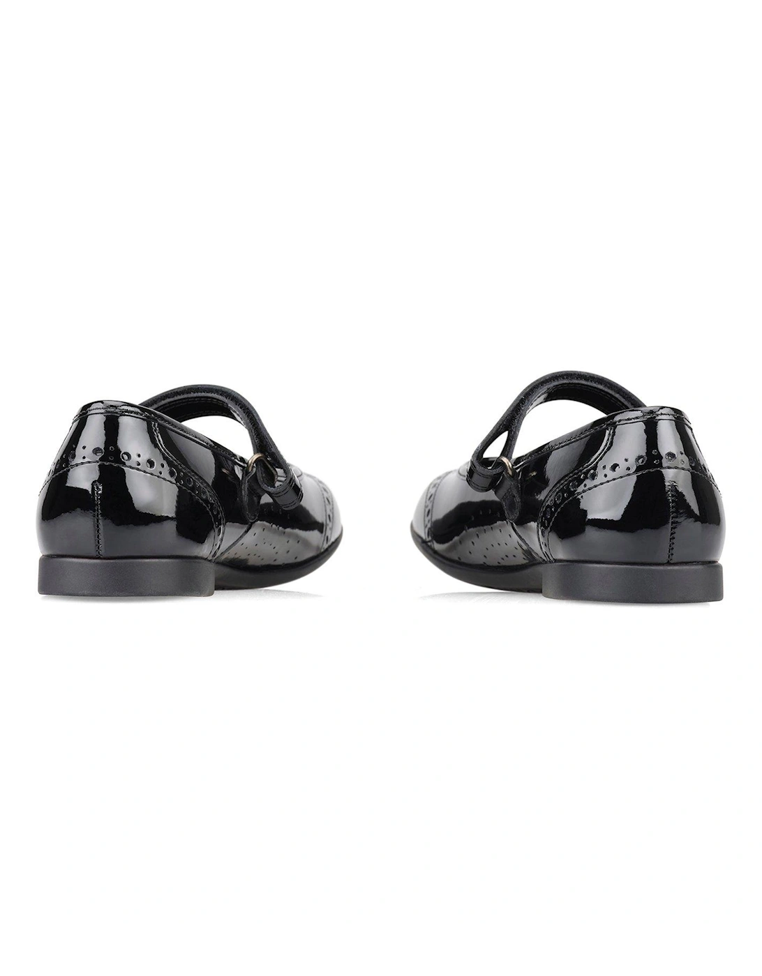 Impress Patent Leather Girls Mary Jane School Shoes - Black