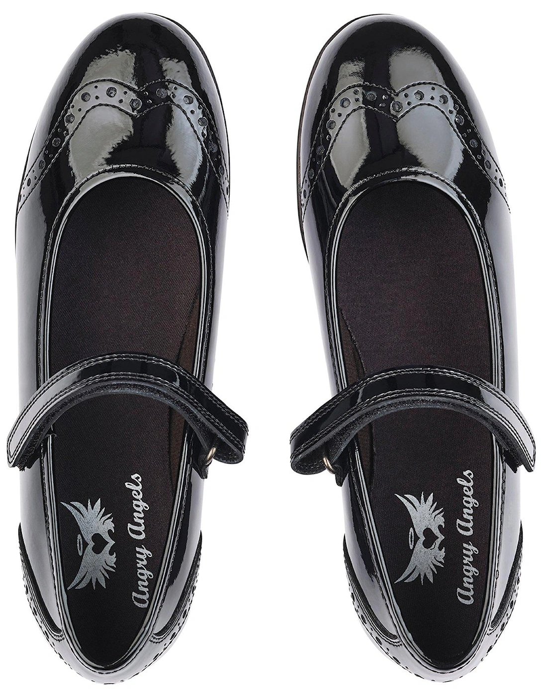 Impress Patent Leather Girls Mary Jane School Shoes - Black