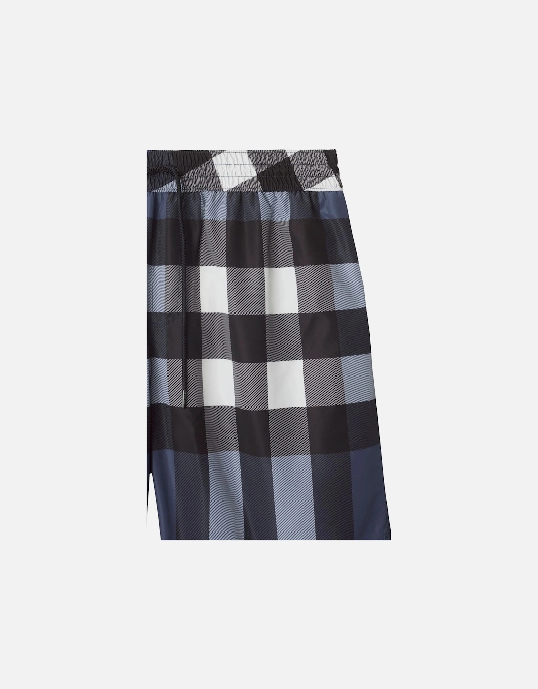 Check Swim Shorts in Navy Blue