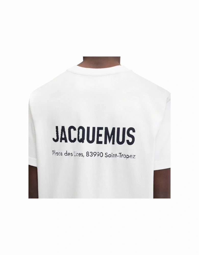 Mens T Shirts The Saint Tropez Place Des Lices Address T-Shirt White
