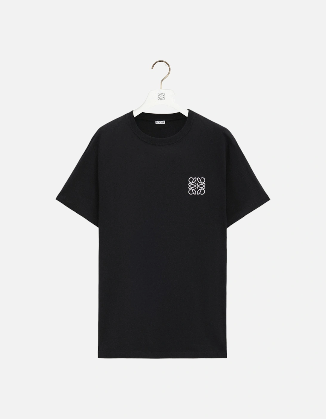 Mens T Shirts Two-Tone Anagram Embroidery Crew Neck Regular Fit Cotton Tee