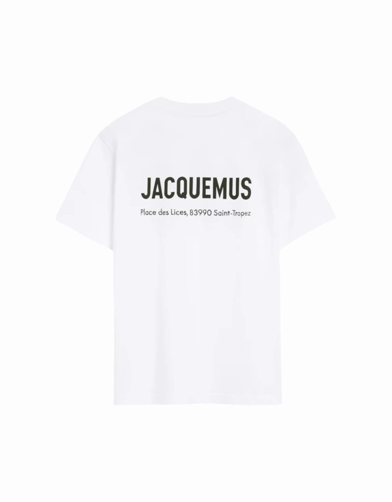 Mens T Shirts The Saint Tropez Place Des Lices Address T-Shirt White