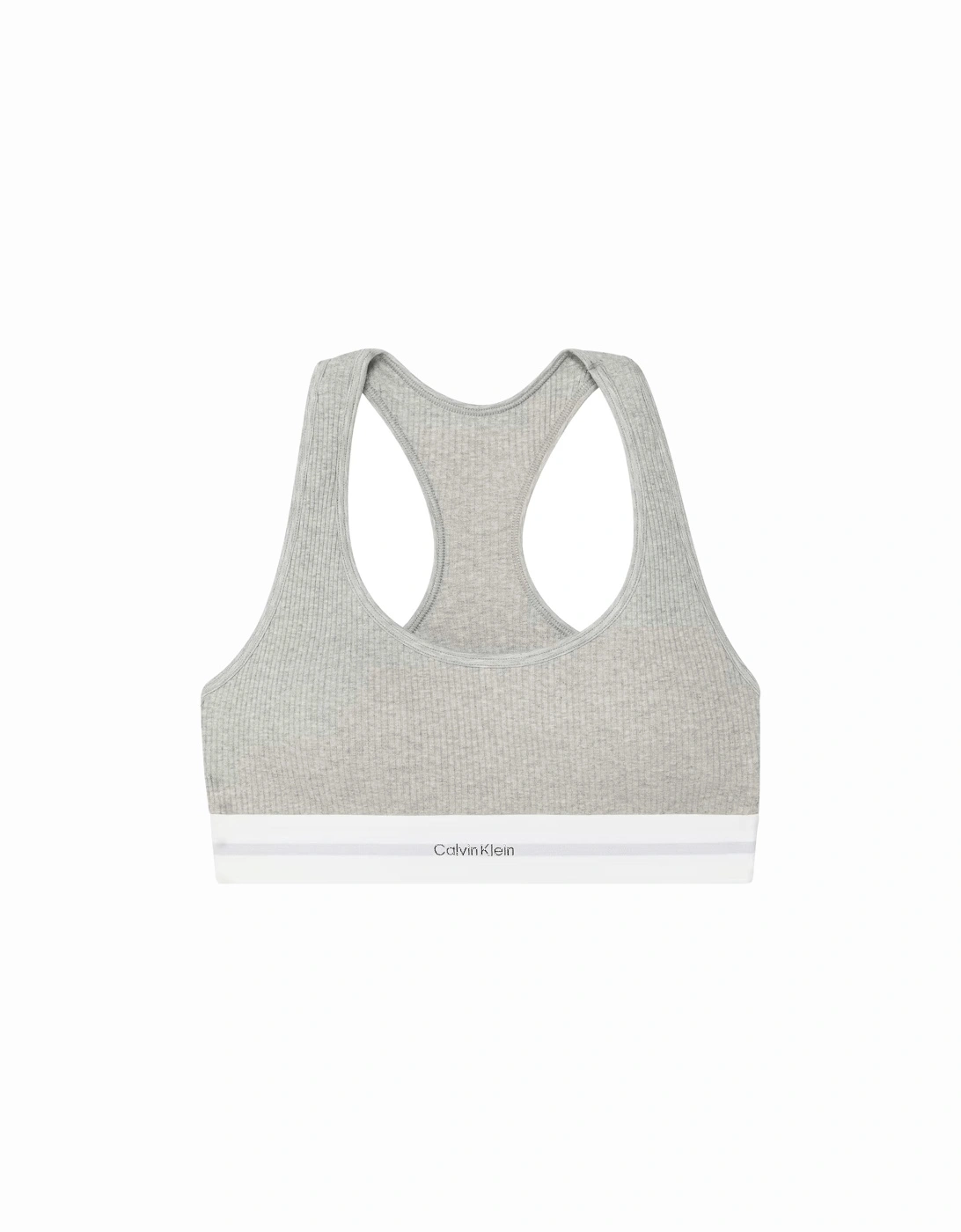 Modal Rib Lightly Lined Bralette, Grey Heather, 8 of 7