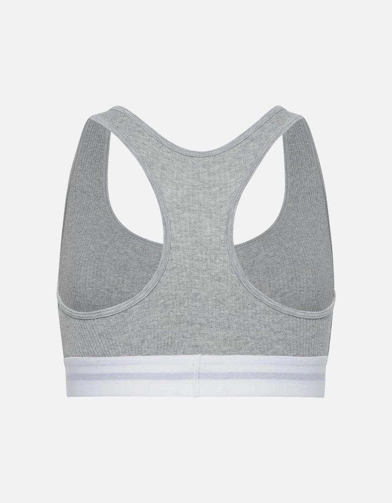 Modal Rib Lightly Lined Bralette, Grey Heather
