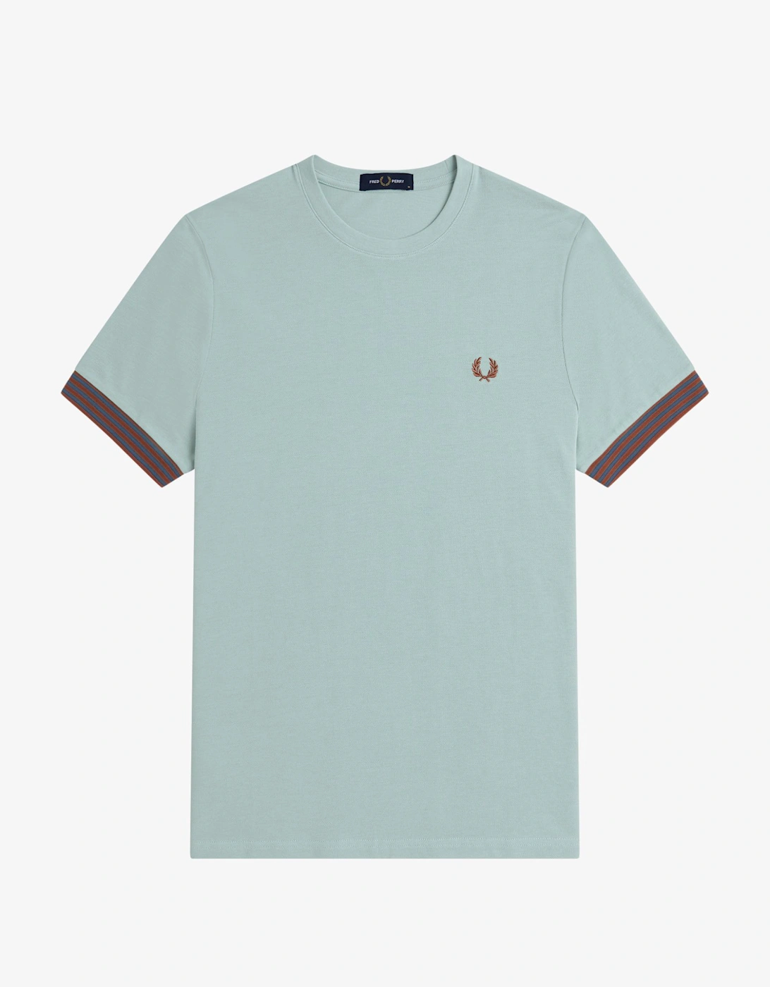 M7707 Striped Cuff T-Shirt - Silver Blue, 7 of 6