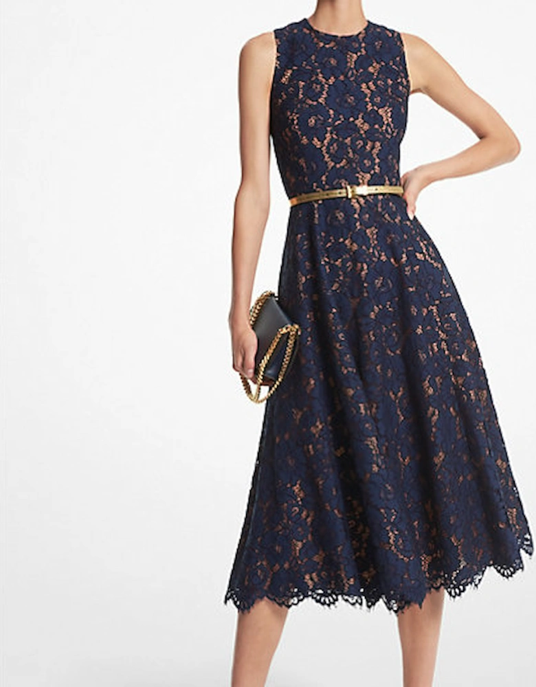 Cotton Blend Floral Lace Dance Dress