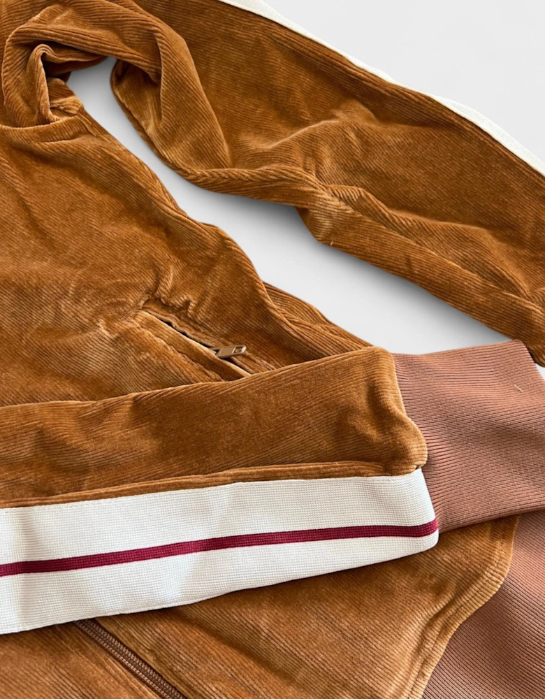 Corduroy Track Jacket Brown