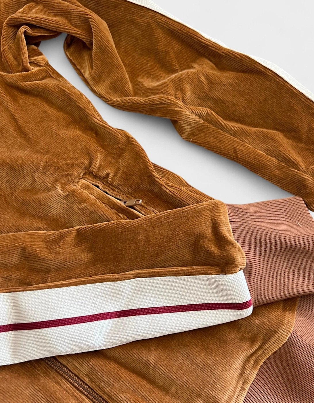 Corduroy Track Jacket Brown