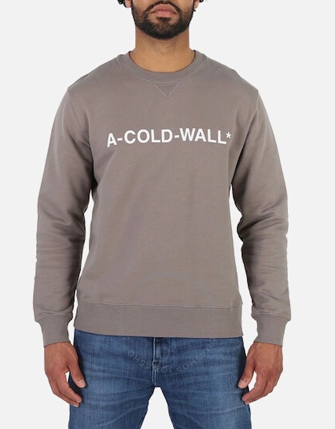 A-Cold-Wall* Essential Logo Crew Neck Sweatshirt Mid Grey