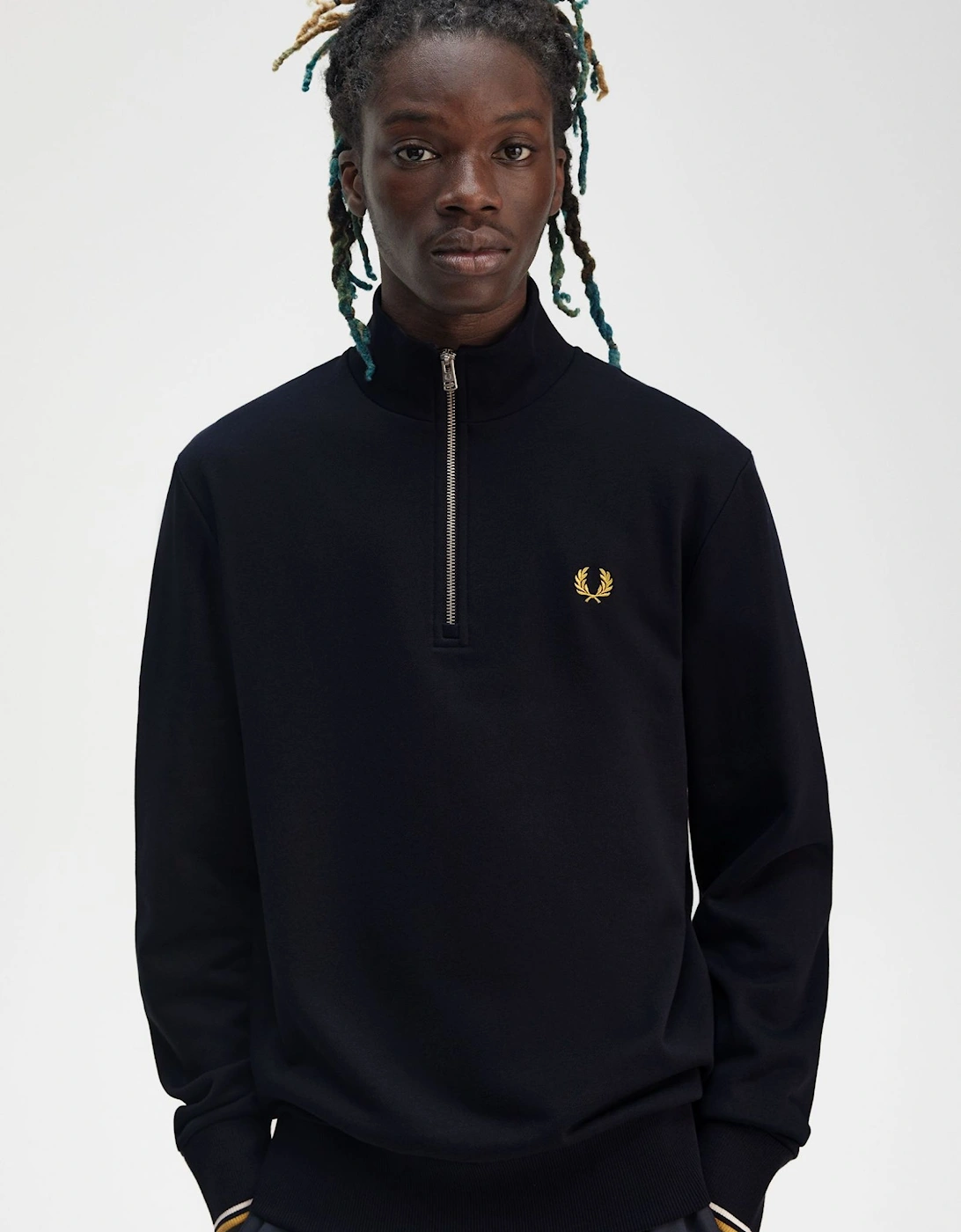 M3574 Half Zip Sweatshirt Navy / Honeycombe