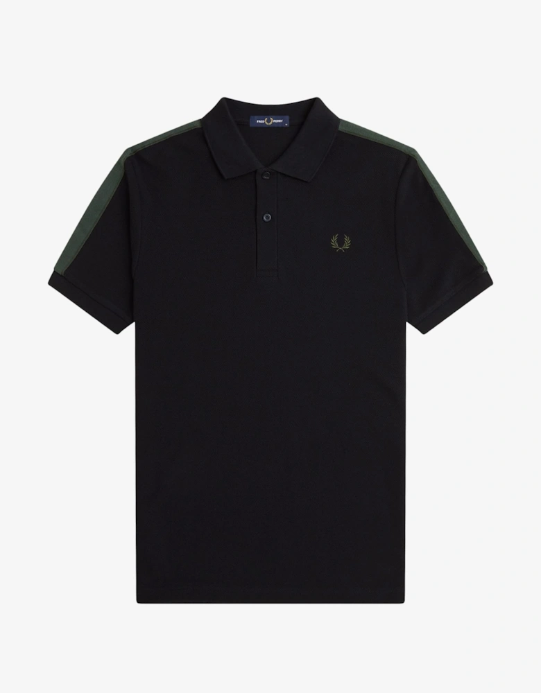 M9890 Towelling Tape Polo Shirt - Black