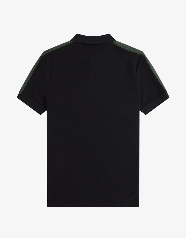 M9890 Towelling Tape Polo Shirt - Black