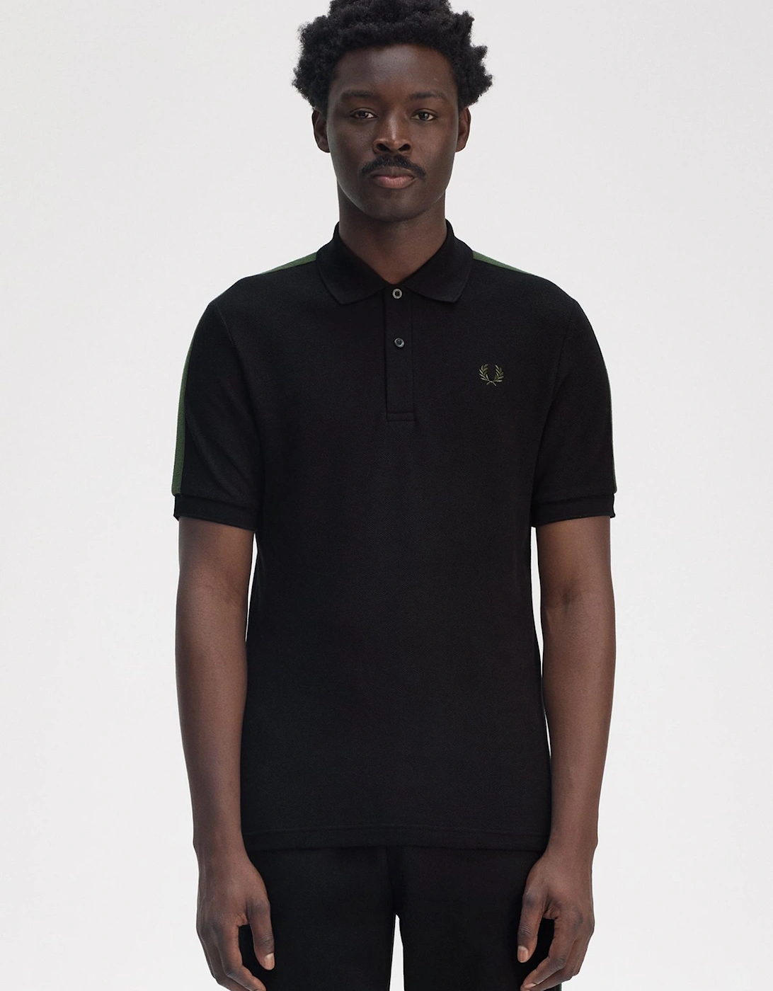 M9890 Towelling Tape Polo Shirt - Black
