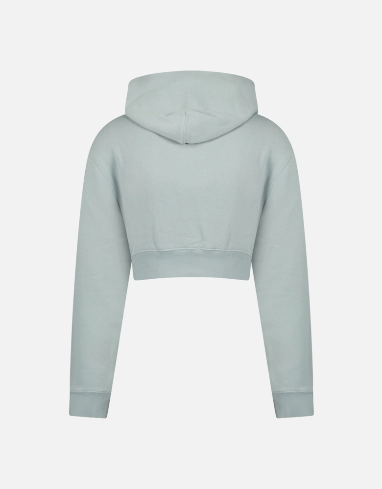 70's Type Logo Crop Sweatshirt Grey