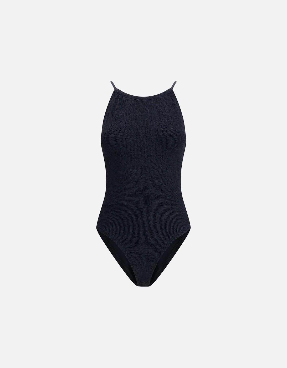 High-Neck Crisscross Back One-Piece Swimsuit Women - Black Swimwear, 4 of 3