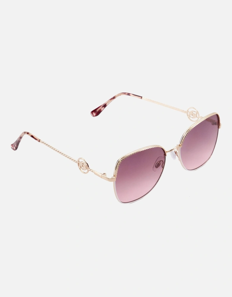 Gilded Metal Frame Sunglasses