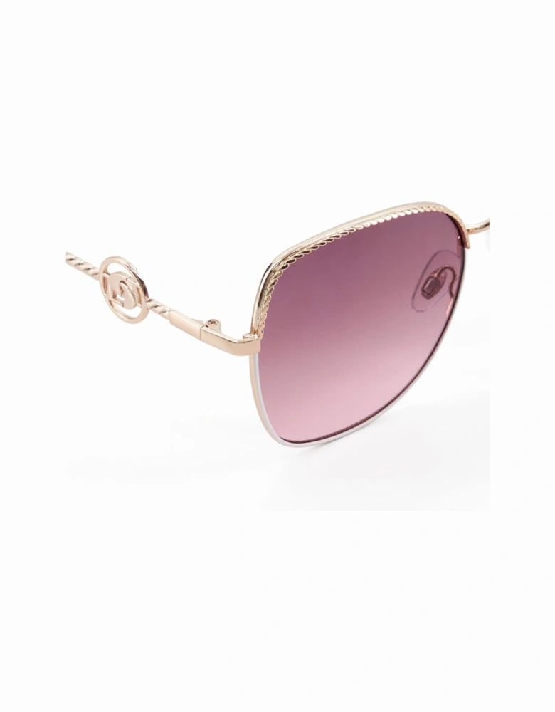 Gilded Metal Frame Sunglasses