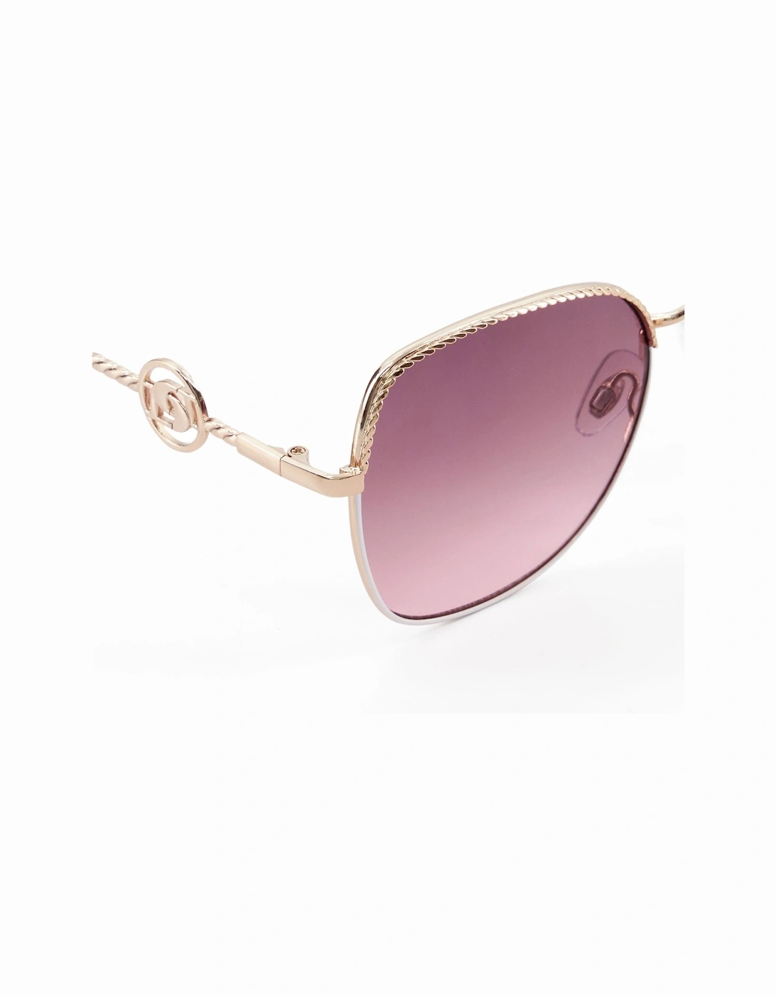 Gilded Metal Frame Sunglasses