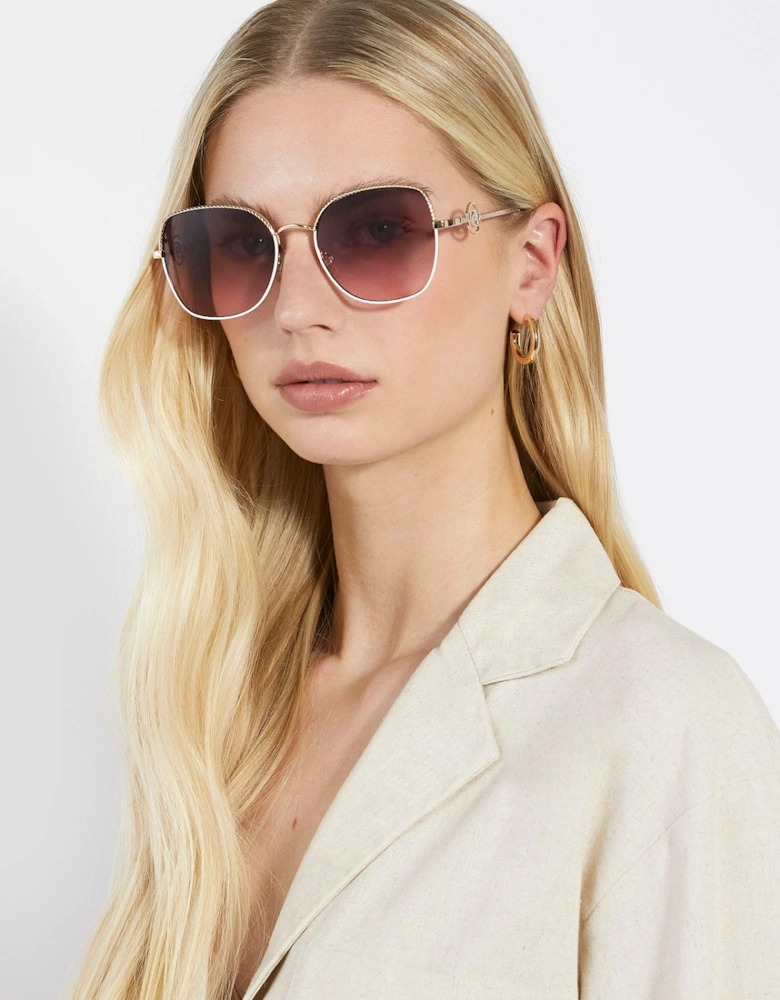 Gilded Metal Frame Sunglasses