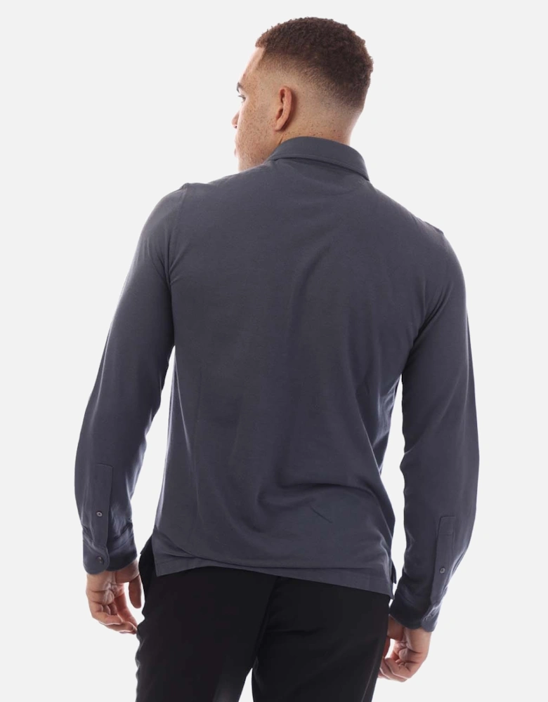 Silk Blend Piquet Polo Shirt