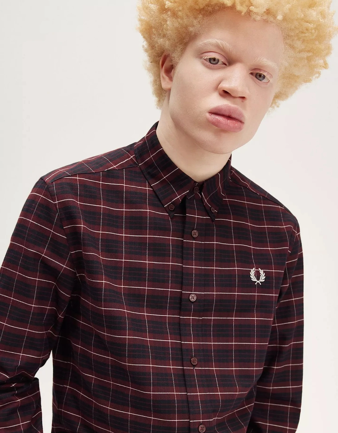 M8714 Brushed Oxford Tartan Shirt - Oxblood