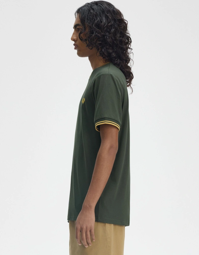 M1588 Twin Tipped T-Shirt - Court Green