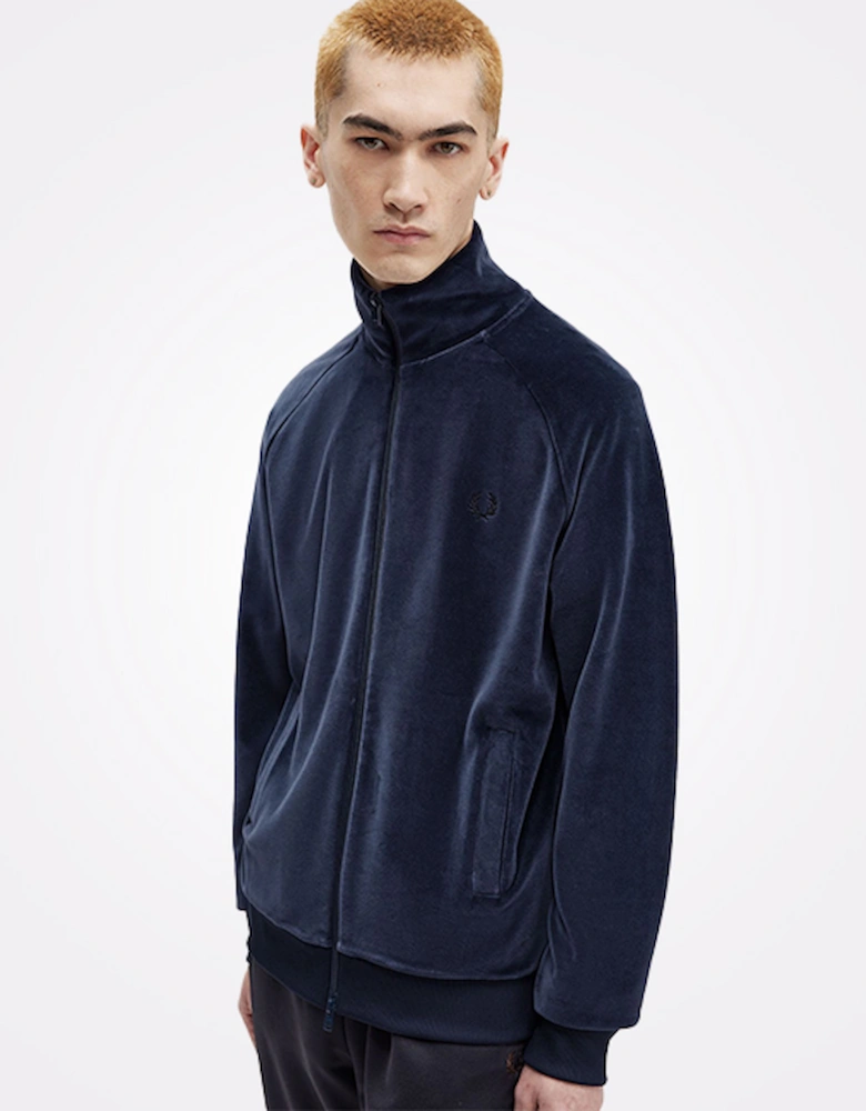 J8555 Velour Track Jacket - Dark Carbon