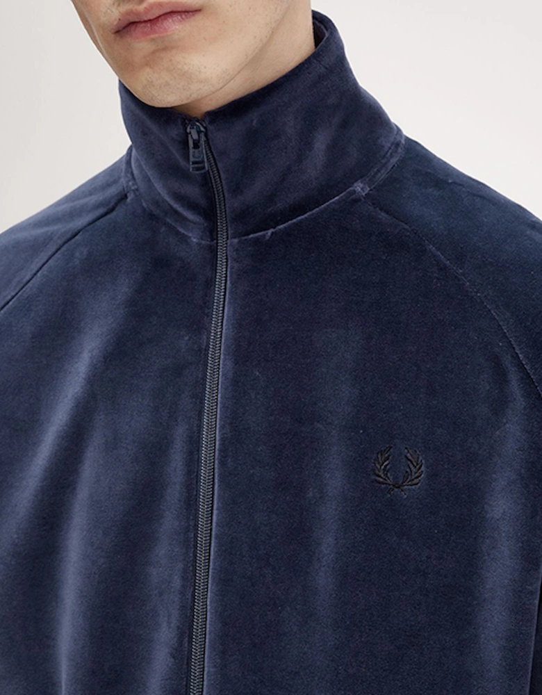 J8555 Velour Track Jacket - Dark Carbon