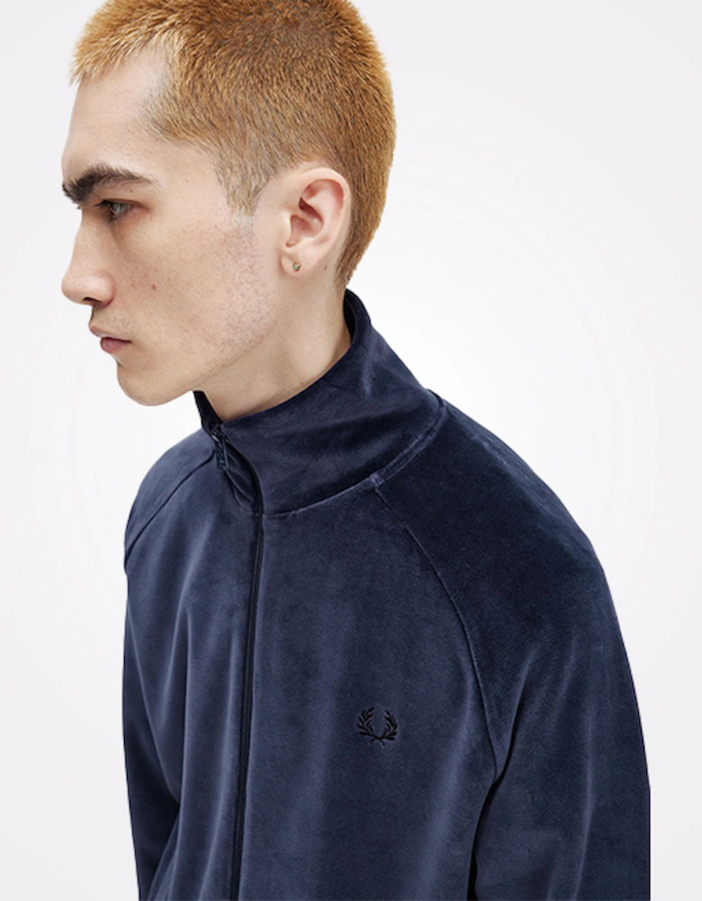 J8555 Velour Track Jacket - Dark Carbon