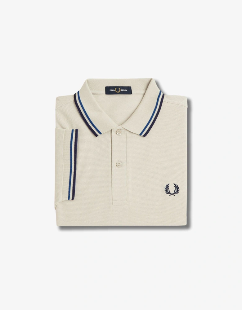 M3600 Polo Shirt Light Oyster / Blue