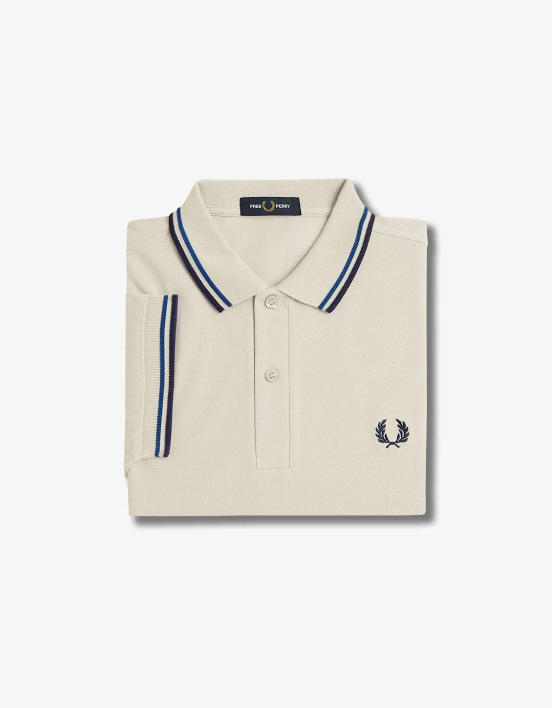 M3600 Polo Shirt Light Oyster / Blue