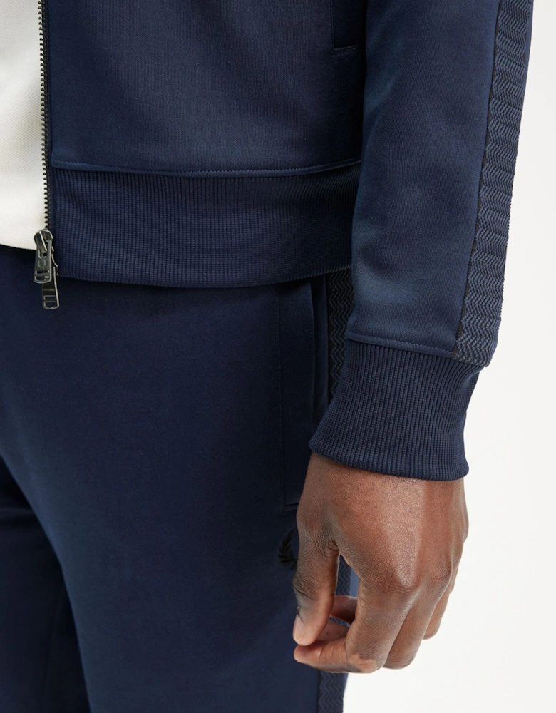 J8571 Taped Track Jacket Dark Carbon Navy
