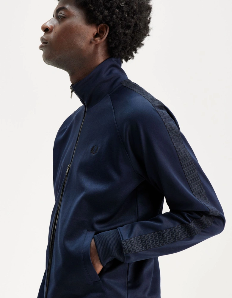 J8571 Taped Track Jacket Dark Carbon Navy