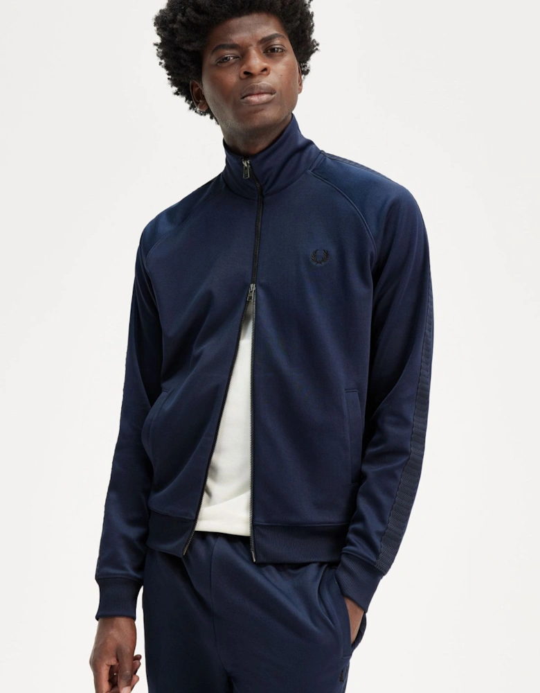 J8571 Taped Track Jacket Dark Carbon Navy