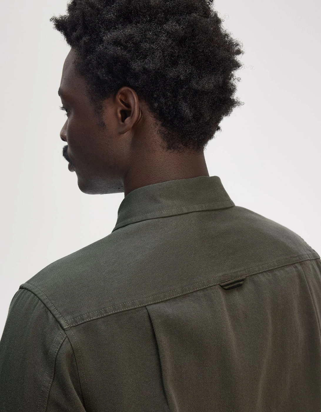 M9833 Twill Zip Through Overshirt - Field Green