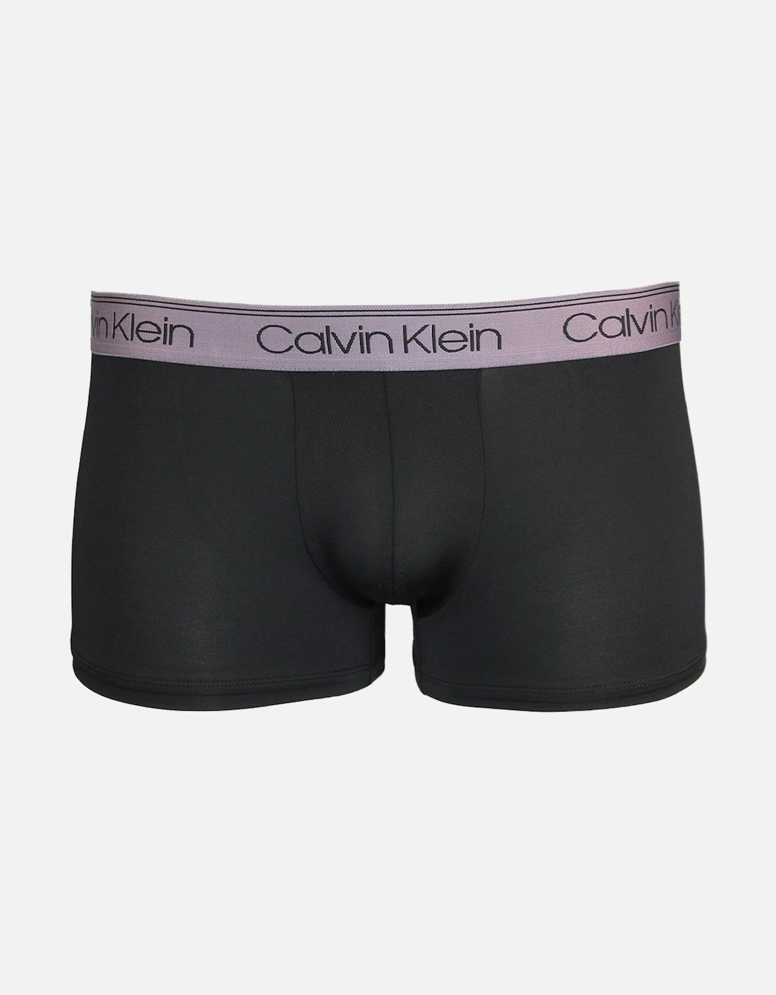 3-Pack Low-Rise Microfiber Stretch Boxer Trunks, Black