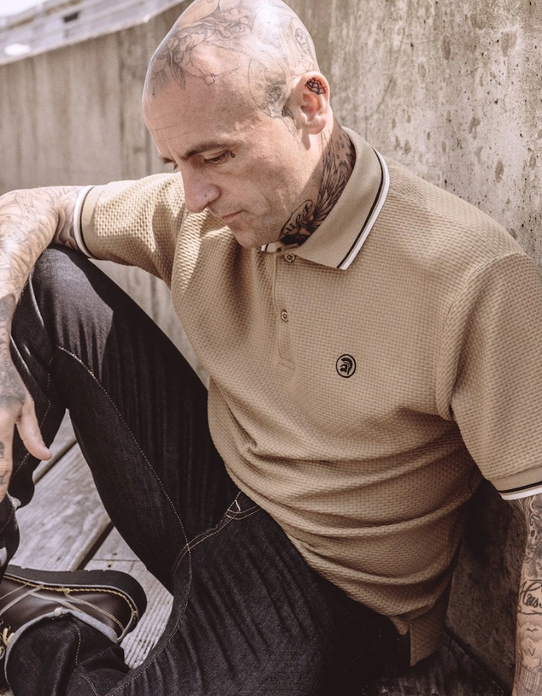Twin Tipped Textured Polo - Camel, 2 of 1