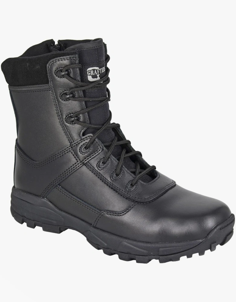 TIGER8ZIP Mens Boots Black