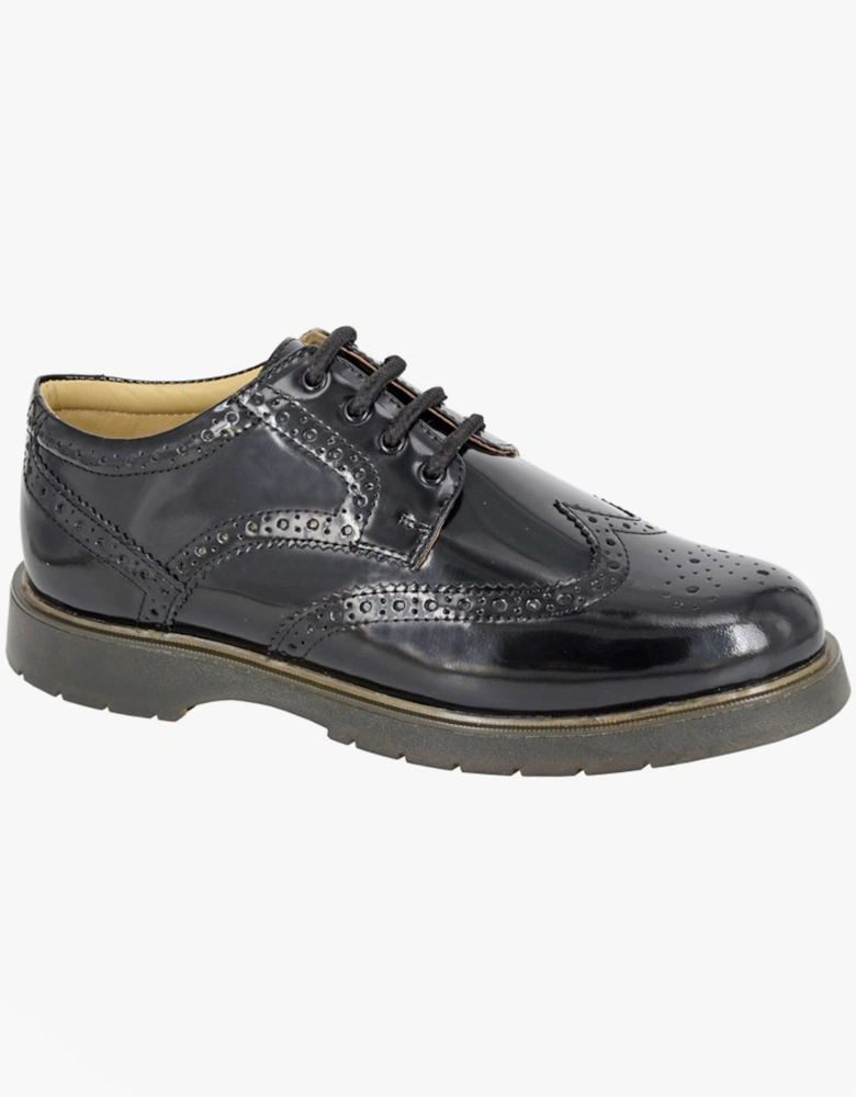 M282A Mens 4 Eye Wing Cap Brogue Shoes Black