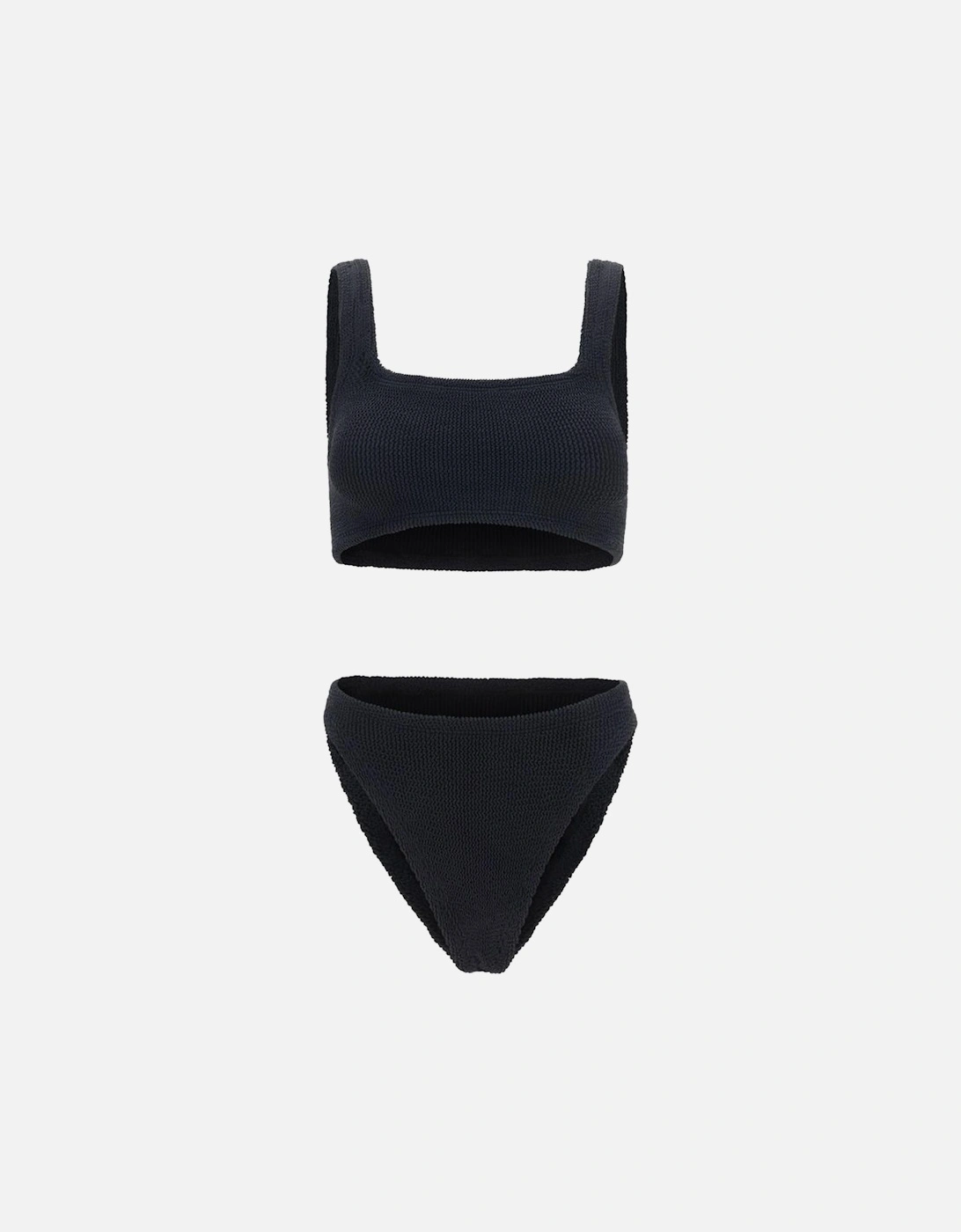 Xandra Crinkle Bandeau Off-Shoulder Swimsuit Women - Black Swimwear, 4 of 3