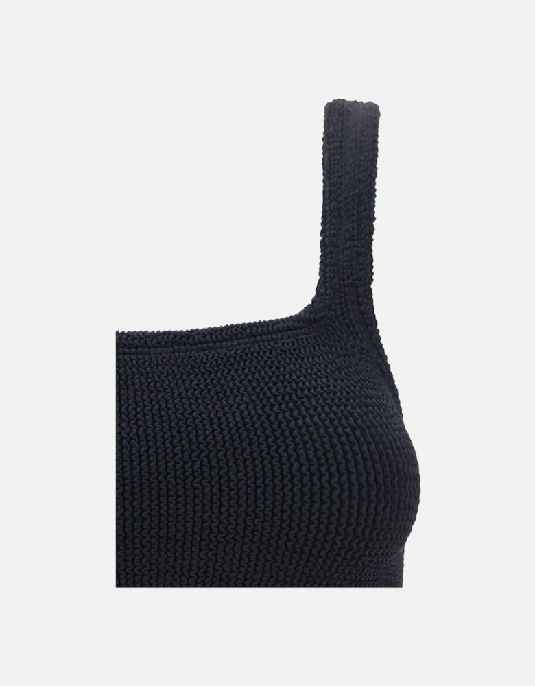 Xandra Crinkle Bandeau Off-Shoulder Swimsuit Women - Black Swimwear