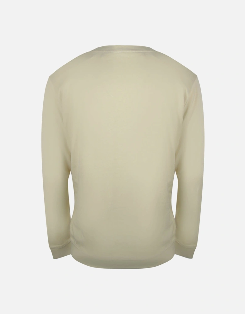 Cavalli Class Vibrant Floral Logo Beige Sweatshirt