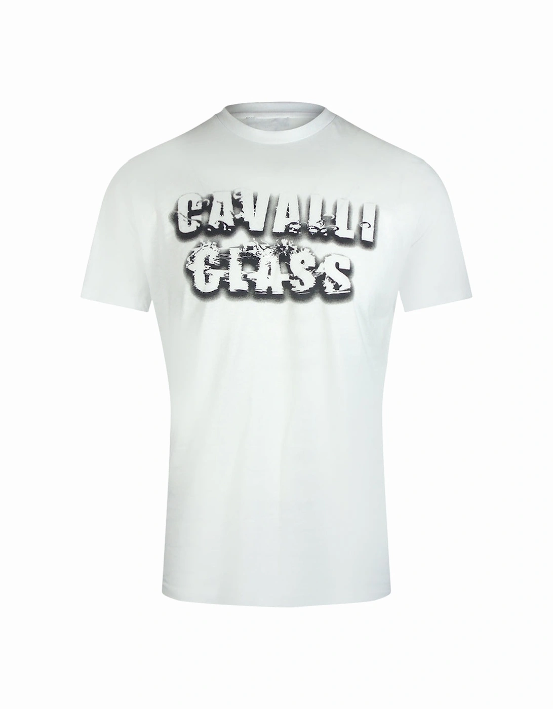 Cavalli Class Smoke Bold Logo Off White T-Shirt, 3 of 2