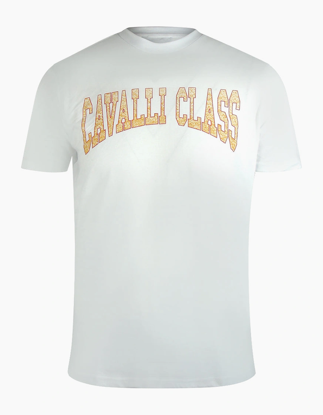 Roberto Cavalli Men's White Cavalli Class Varsity Logo Off T-Shirt  42 Xl