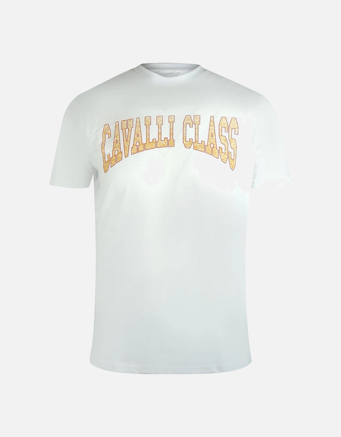 Cavalli Class Varsity Logo Off White T-Shirt, 3 of 2