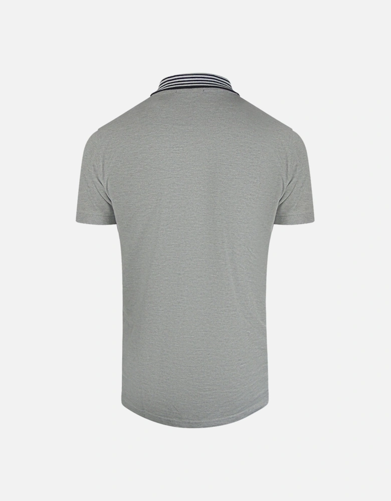 Cavalli Class Striped Collar Grey Polo Shirt