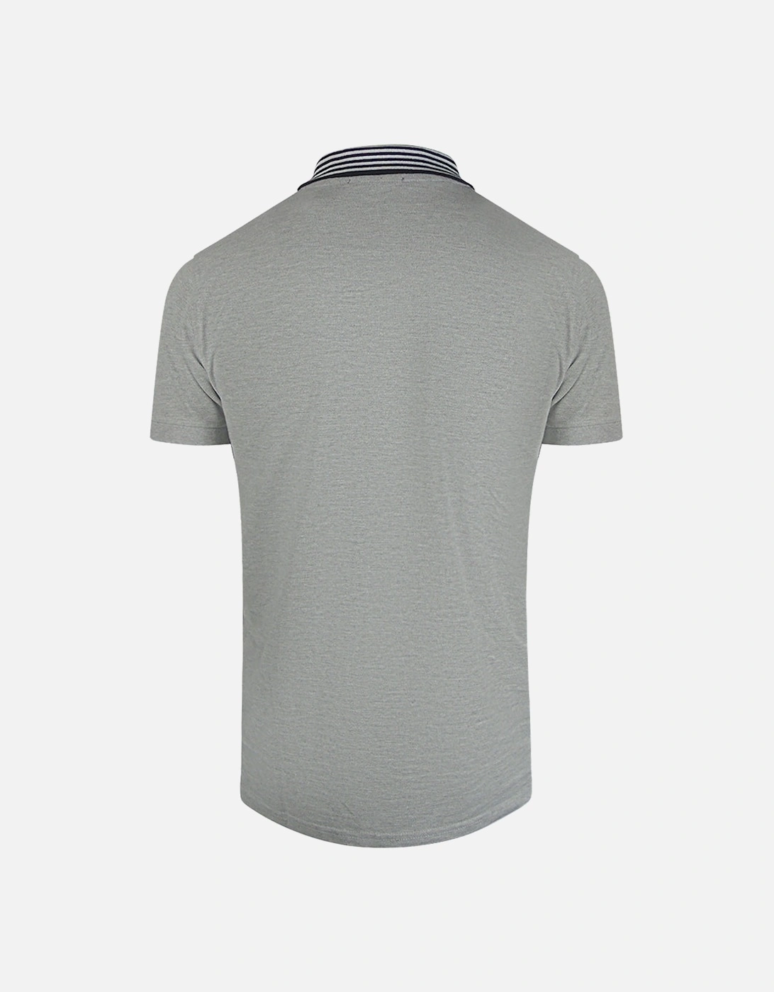Cavalli Class Striped Collar Grey Polo Shirt