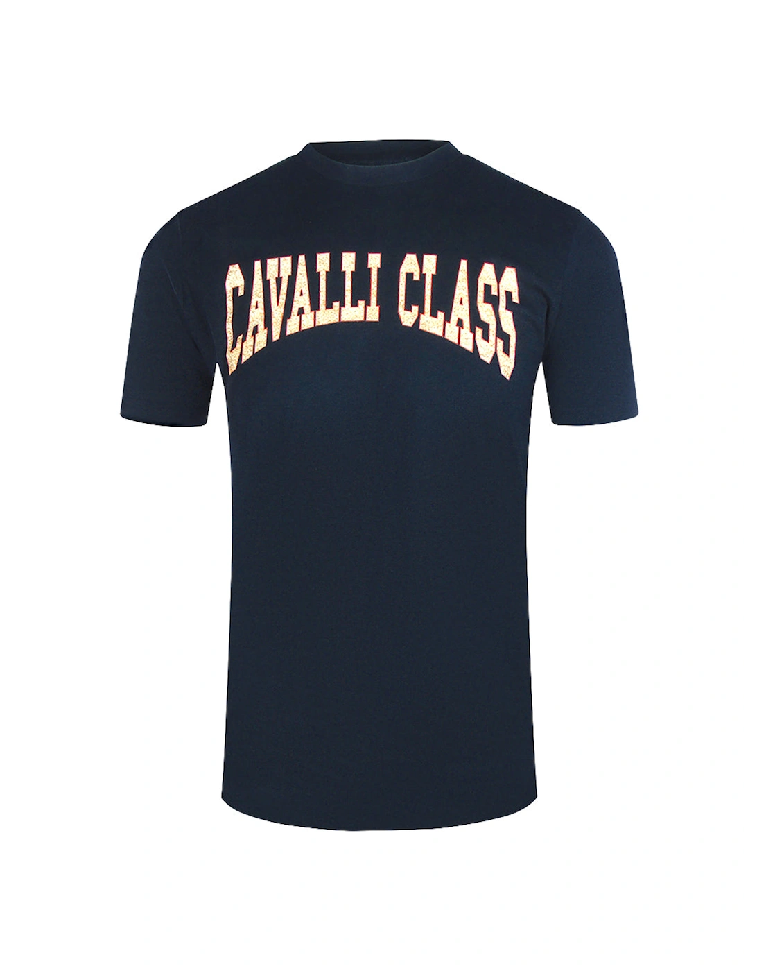 Cavalli Class Varsity Logo Navy Blue T-Shirt, 3 of 2