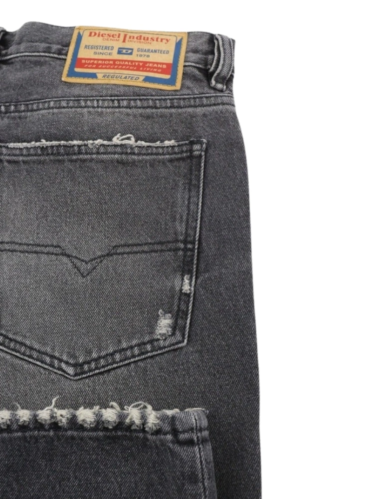 1995 D-Sark Black Faded Denim Pants
