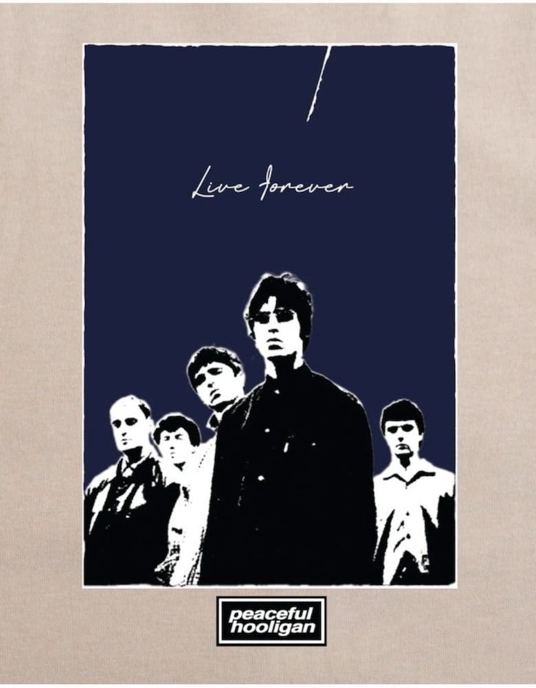 Oasis Live Forever T Shirt Stone